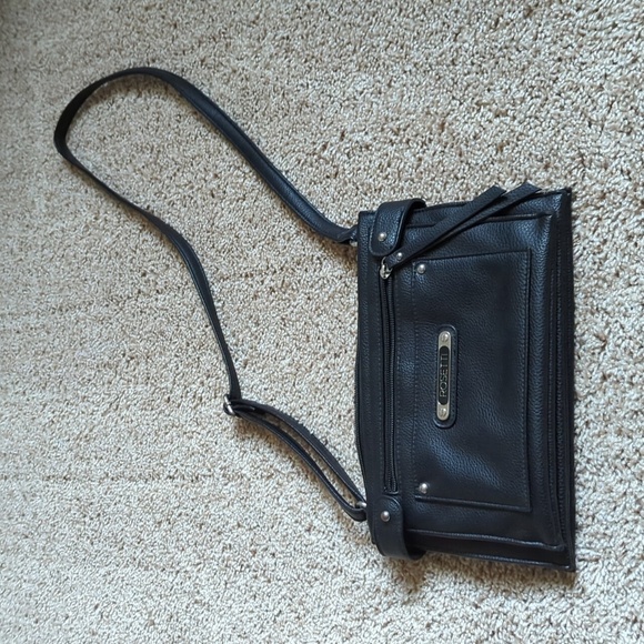 Rosetti Handbags - Rosetti Black Vegan Leather Cross Body Bag